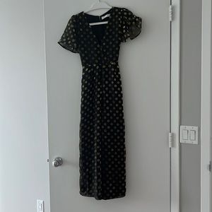 ASTRAntheopolgie Black + velvet dot jumpsuit